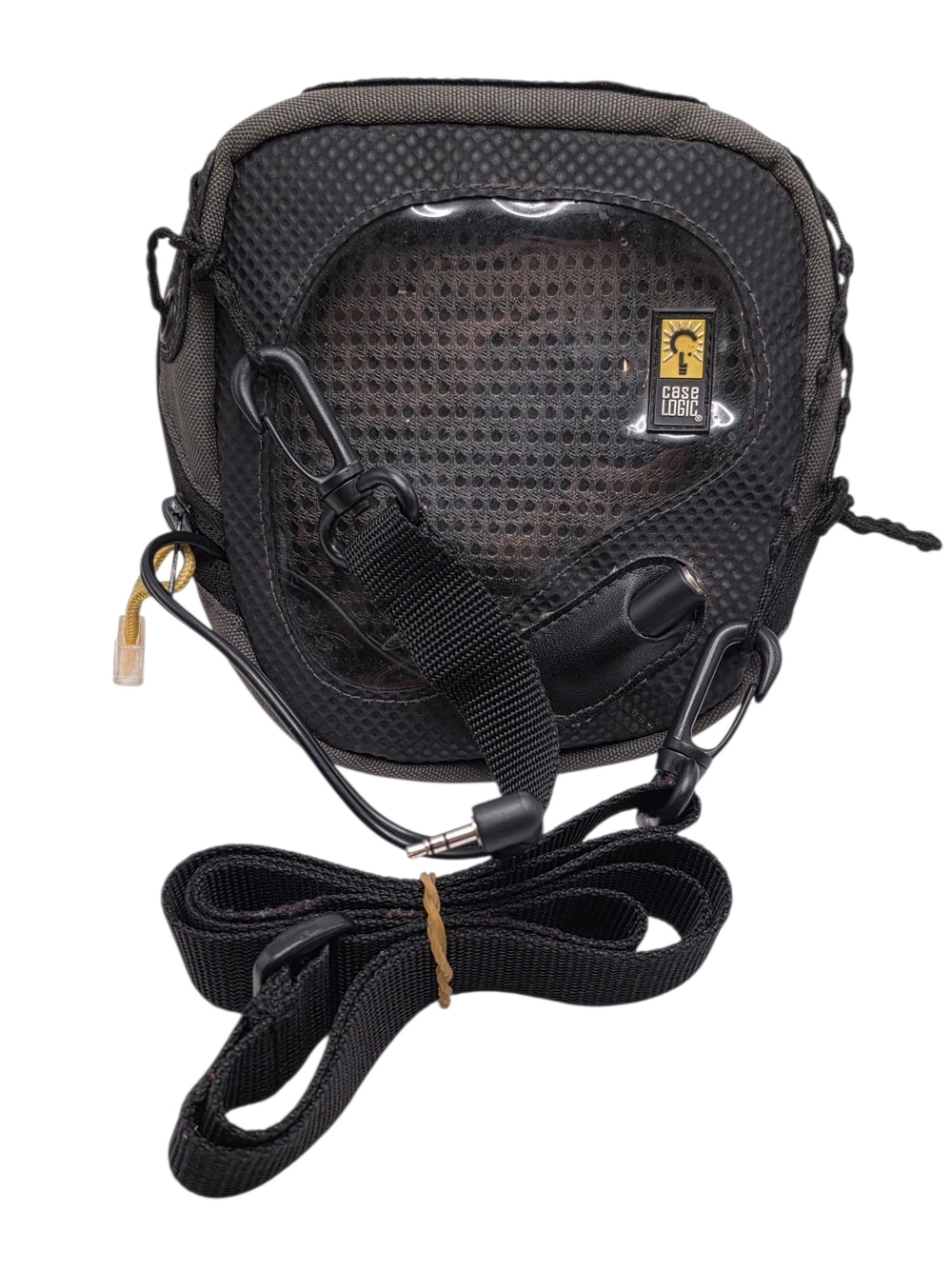 Vintage Case Logic SDM4 Portable CD Player Case Padded Discman Bag Clear Window